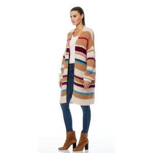 Rocky Barnes X 360 Womens Joanne Alpaca Wool Blend Stripe Cardigan Size S